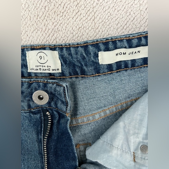 COTTON ON Women’s Mom Blue Jeans High Rise - Size: 10 - Picture 7 of 14
